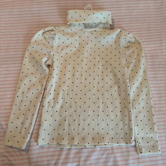 Gap Kids - NEW WITH TAGS long sleeve polka dot turtleneck, size XS 4/5 - Picture 4 of 5